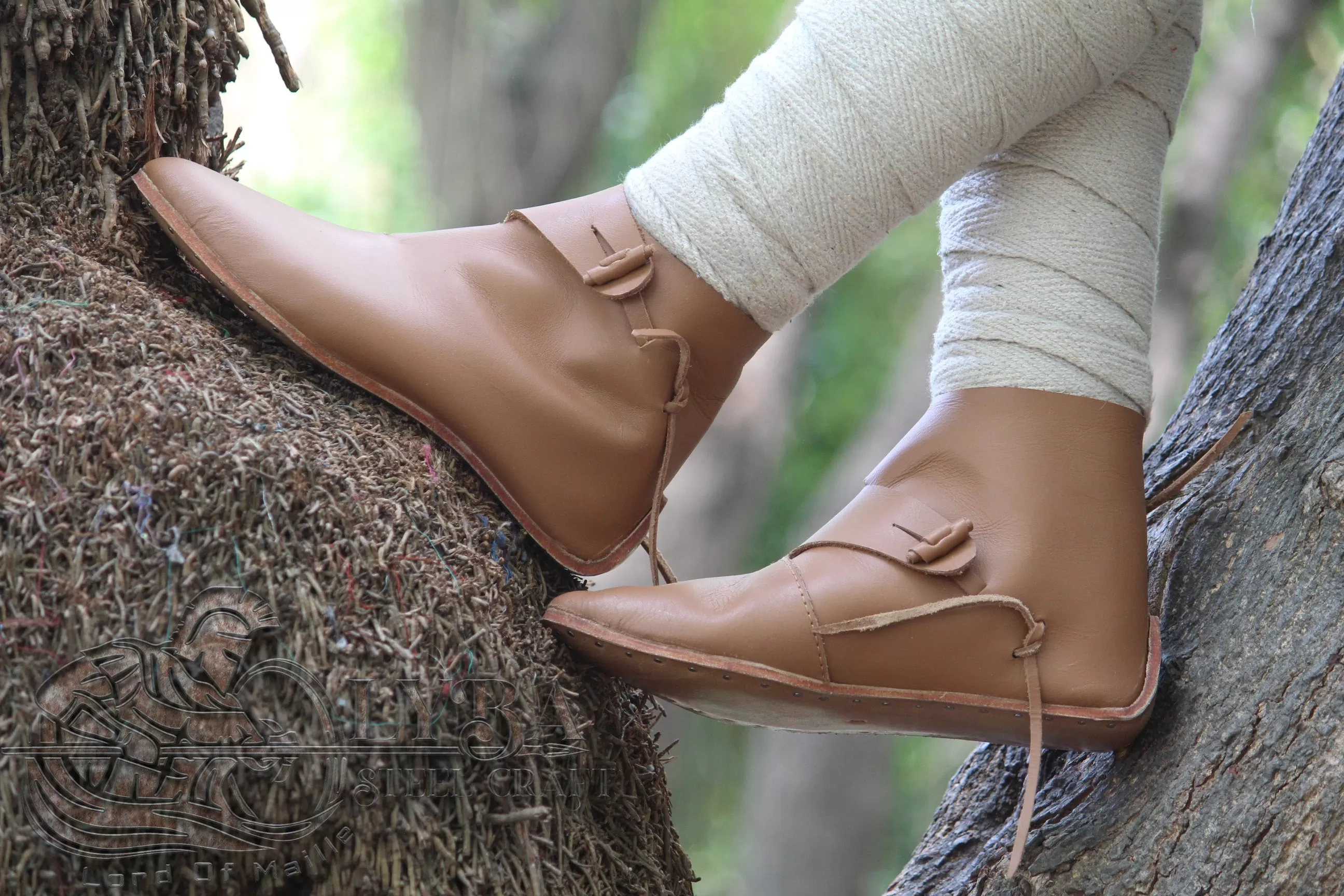 SWAFNIR - SHOES - VIKING LOAFERS WITH LEATHER TOGGLES - Light Brown 