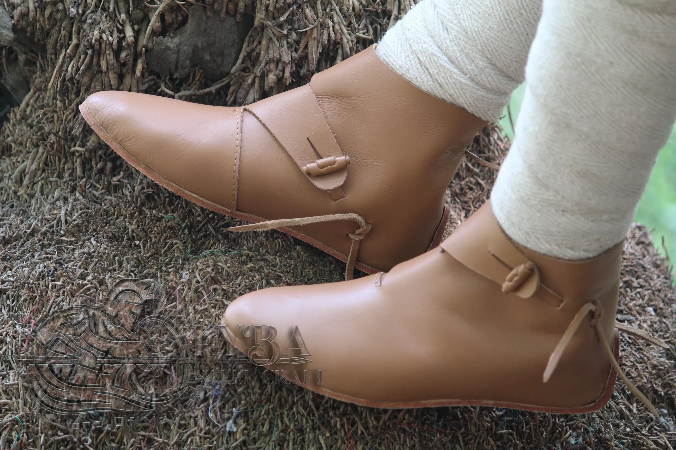 SWAFNIR - SHOES - VIKING LOAFERS WITH LEATHER TOGGLES - Light Brown 