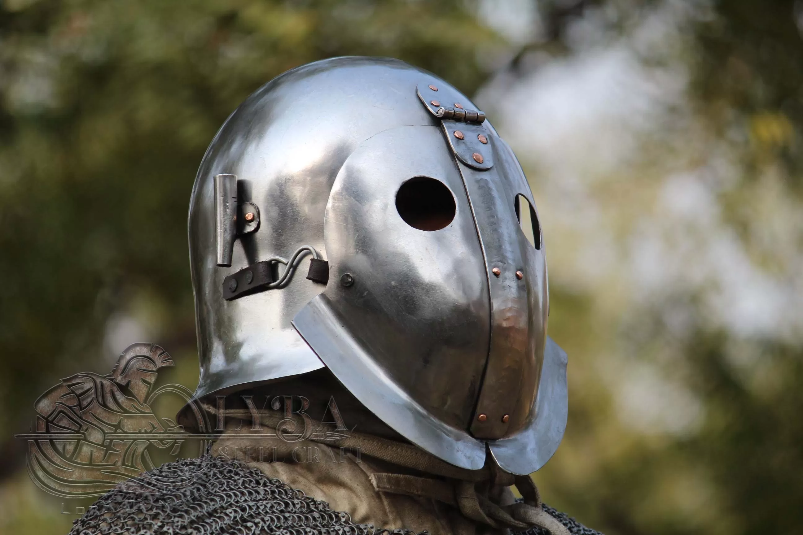 Gladiator Helmet Made of 2mm Mild Steel