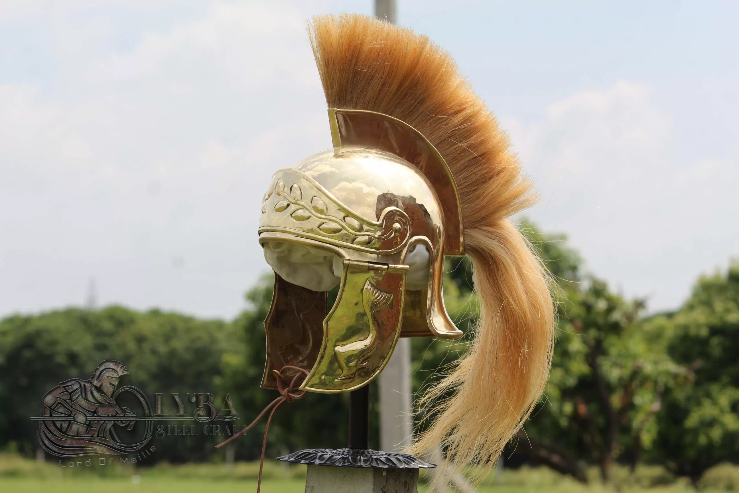 Elmo Attico Helmet I sec. D.C MADE FROM BRASS 1.2MM WITH HORSE HAIR CREST