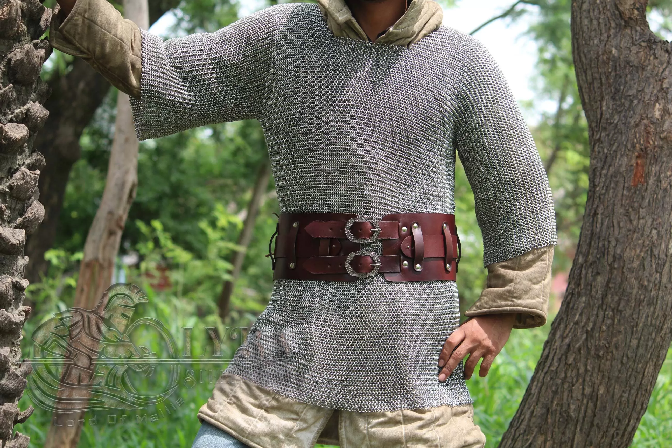 Leather Witcher belt, waist narrow corset best for Larp Event