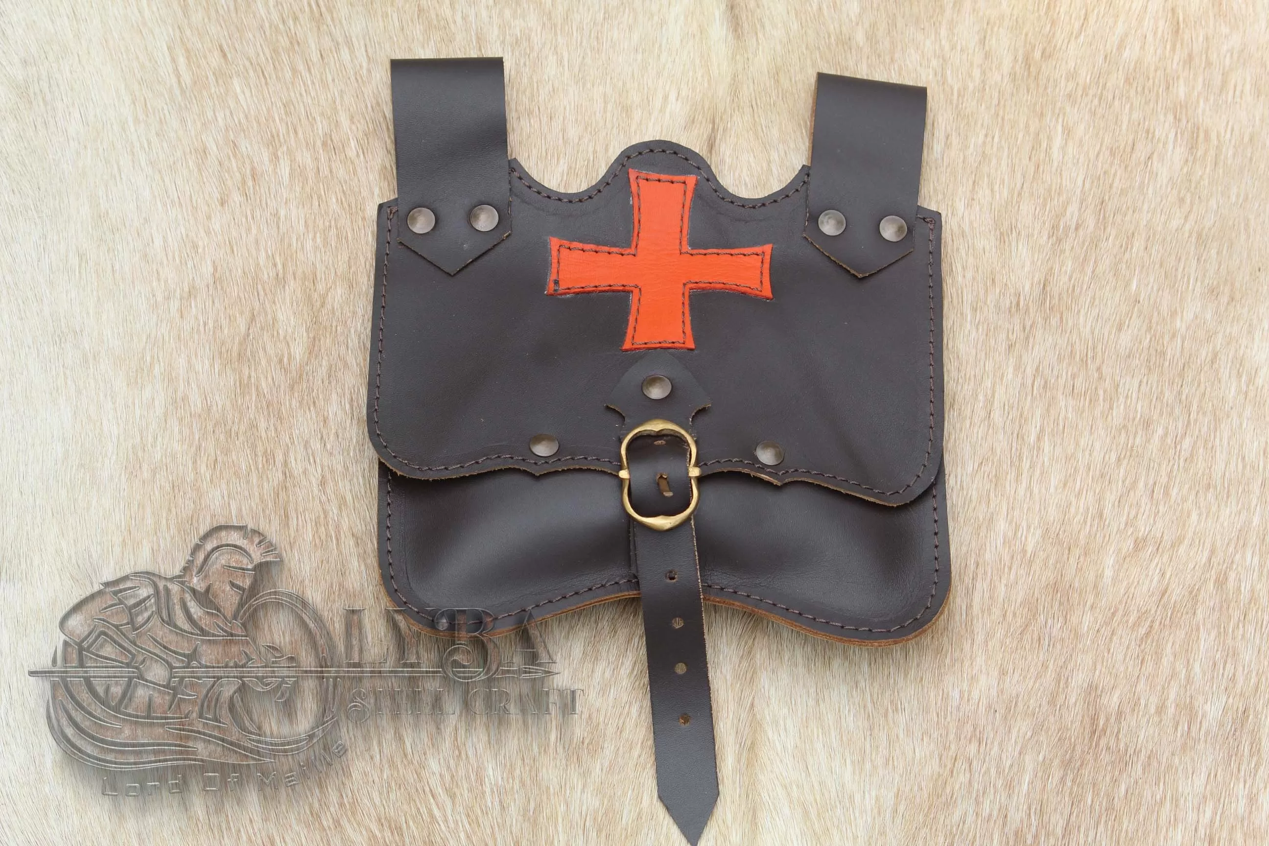 Leather Bags The Crusader Fantasy Leather Belt Bag Best for Event