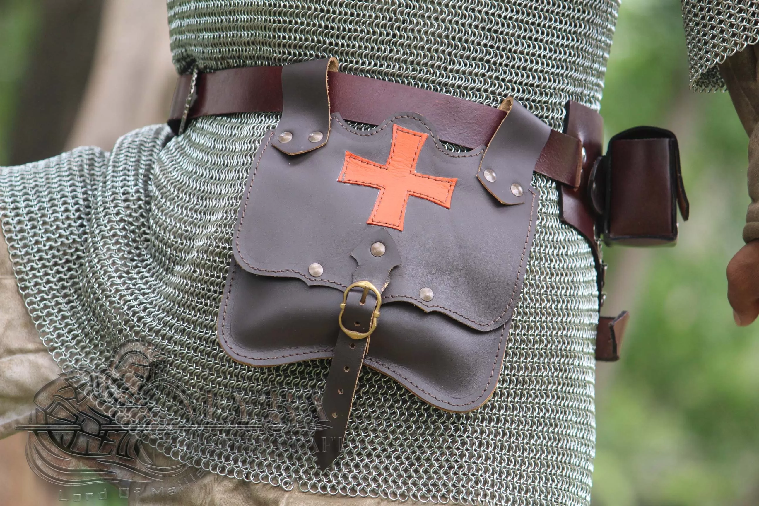 Leather Bags The Crusader Fantasy Leather Belt Bag Best for Event