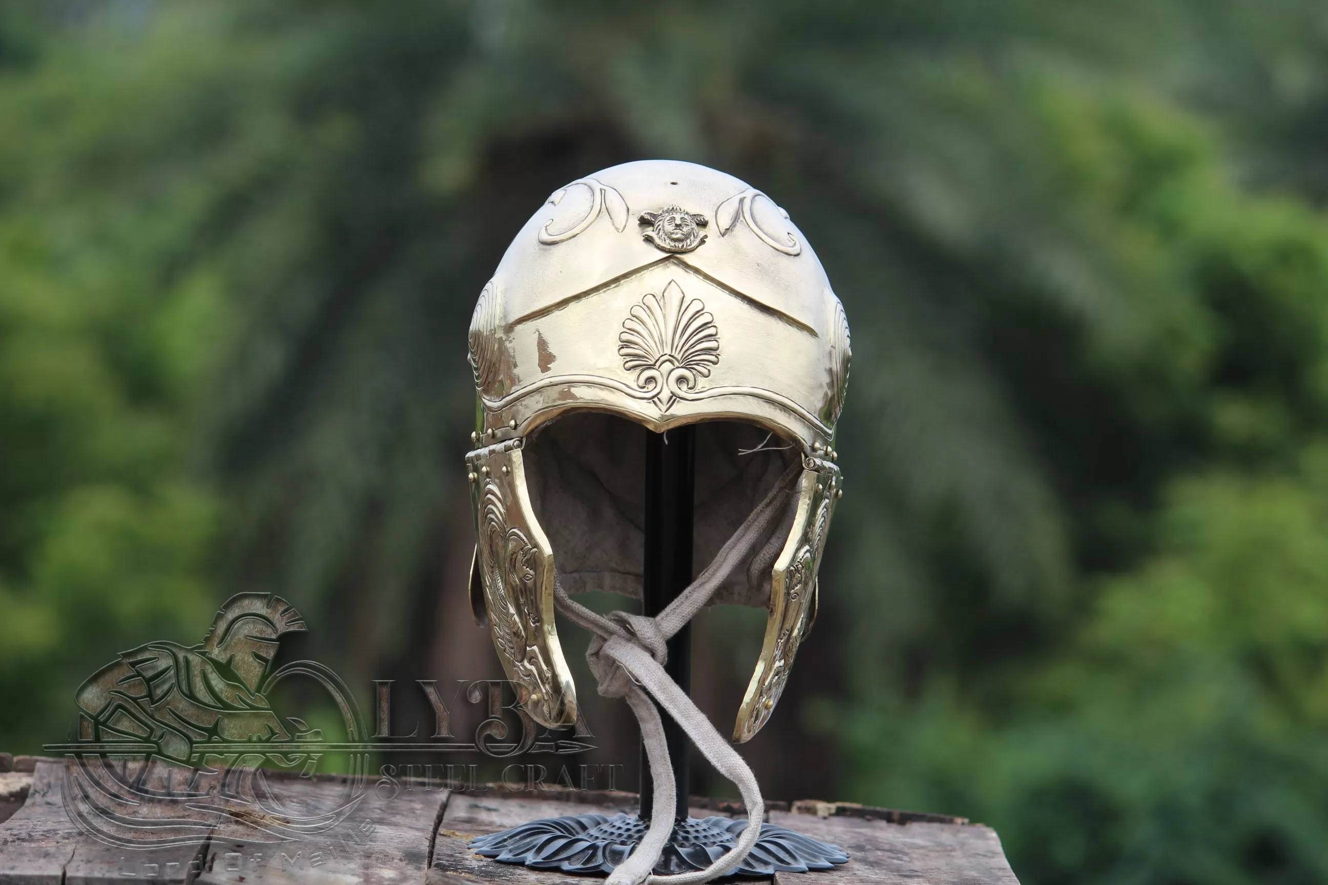 GREEK ATTIC-CHALCIDIAN HELMET MADE FROM BRASS 1.2MM