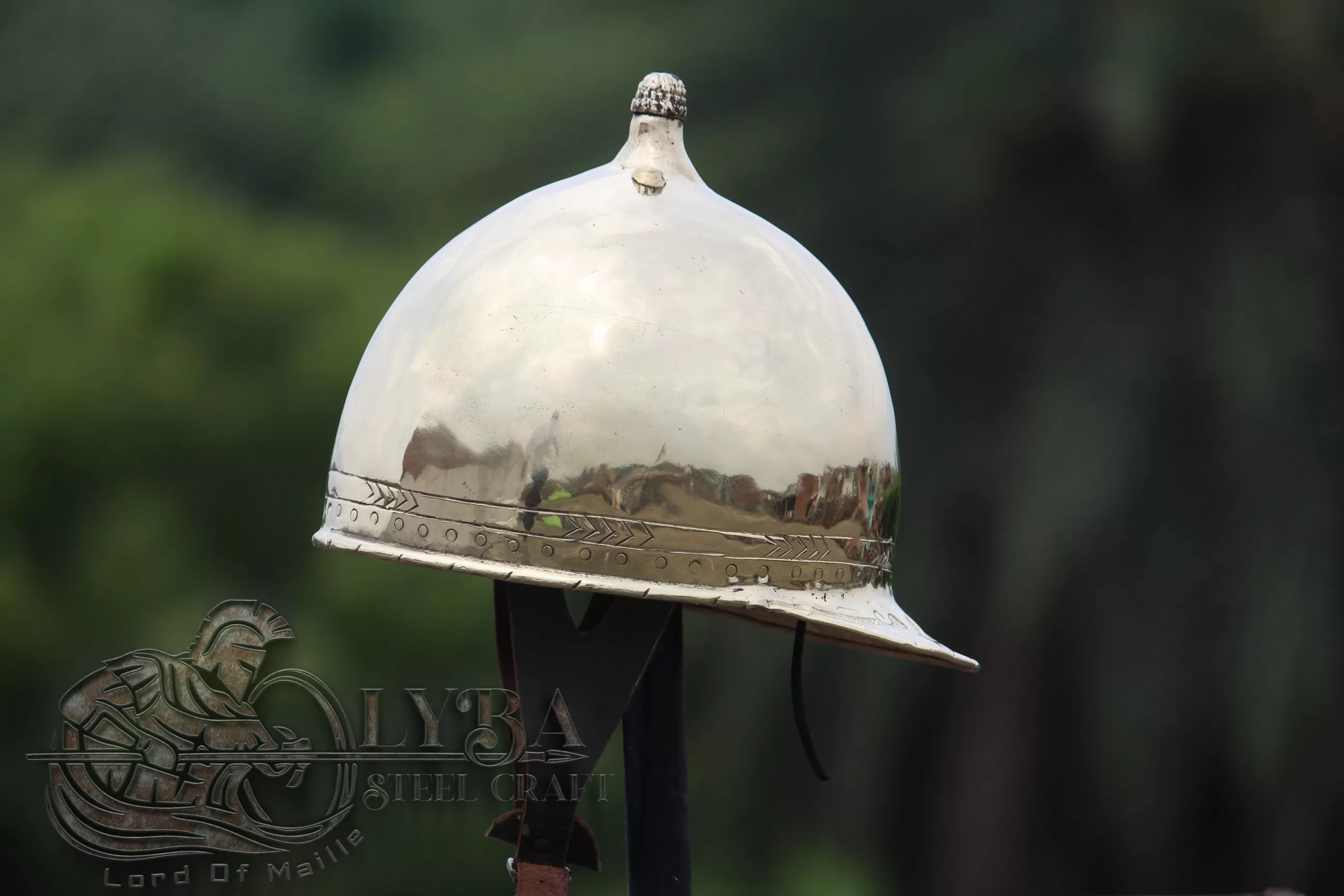 Roman Montefortino Helmet Made of 1.2mm Brass 