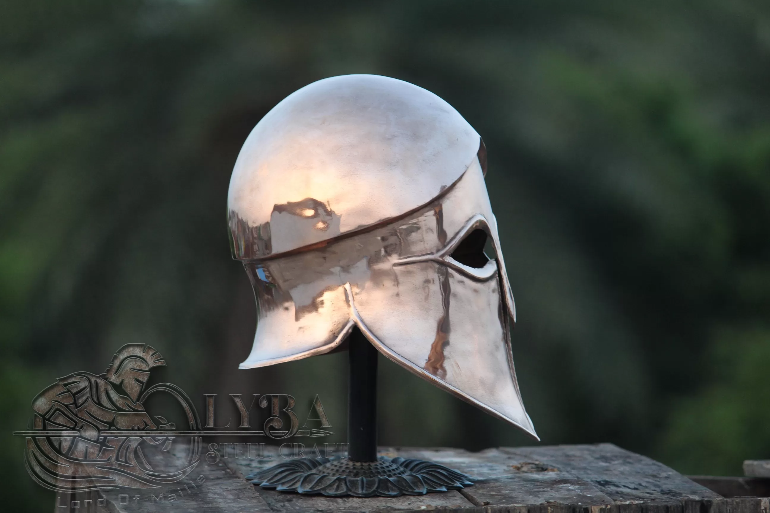 CORINTHIAN HELMET, 1.2 MM BRONZE BEST FOR REENACTMENT 