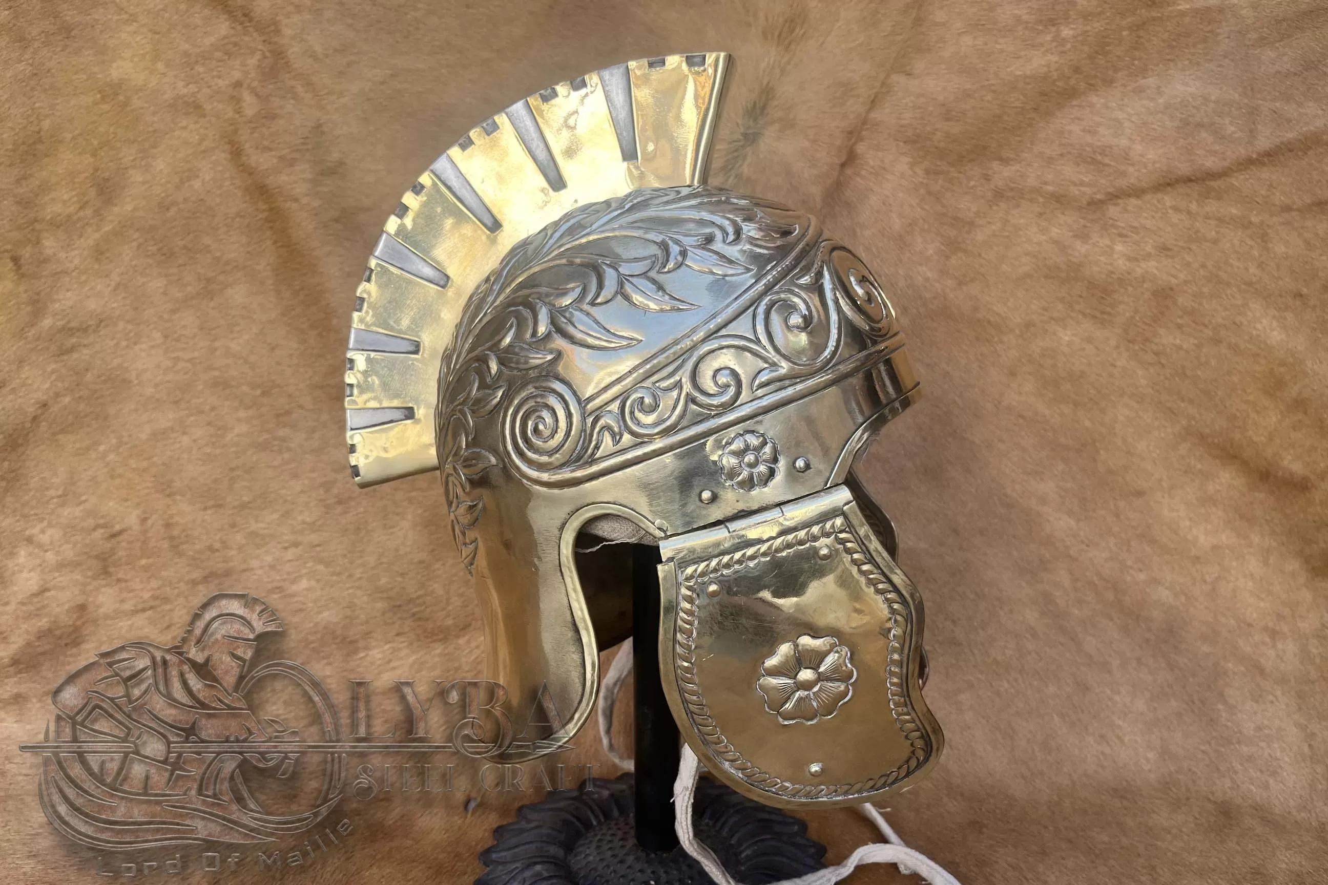 Brass Roman Praetorian brass helmet made of 1.2mm brass best For Praetorian Events