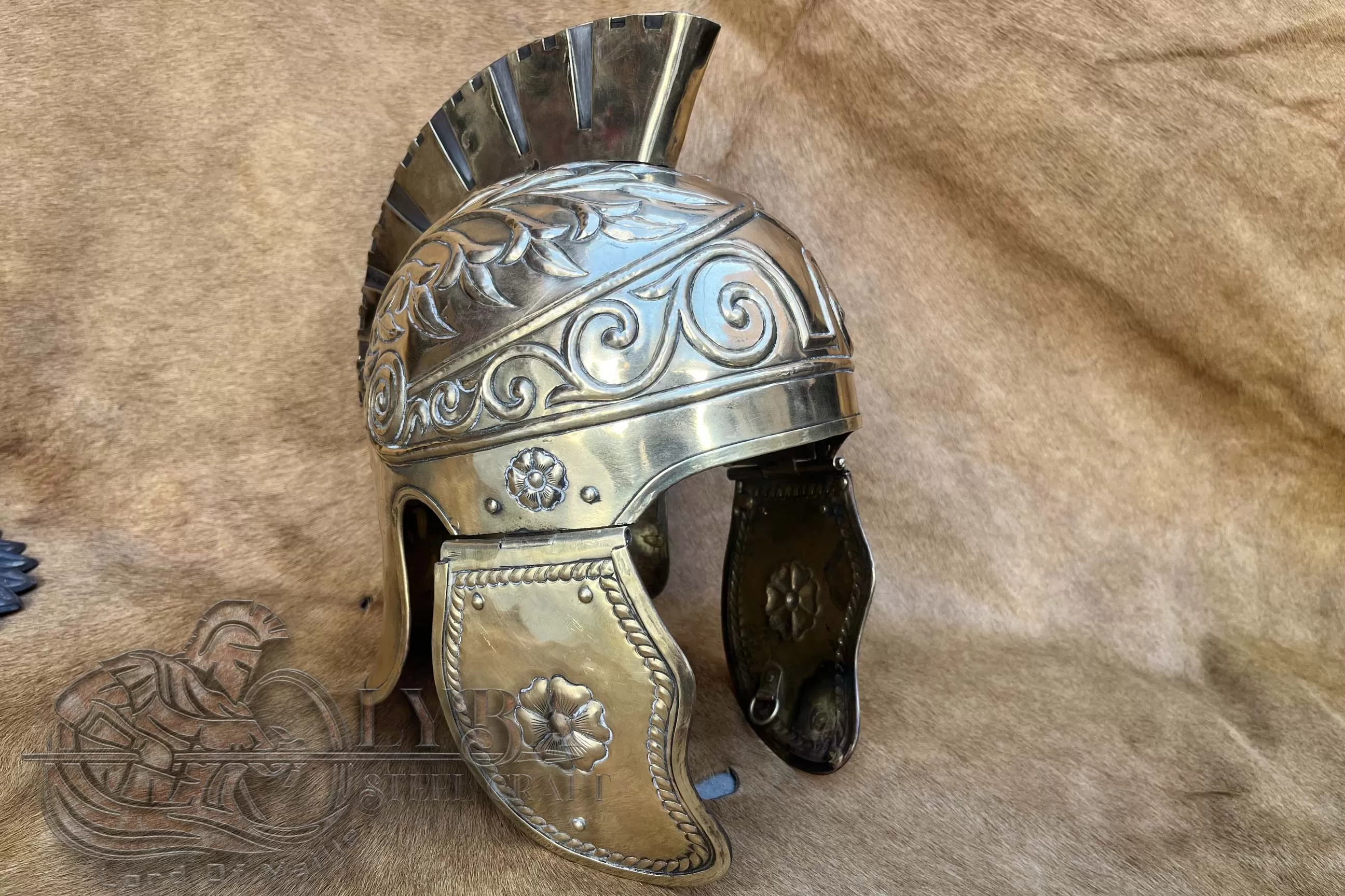 Brass Roman Praetorian brass helmet made of 1.2mm brass best For Praetorian Events