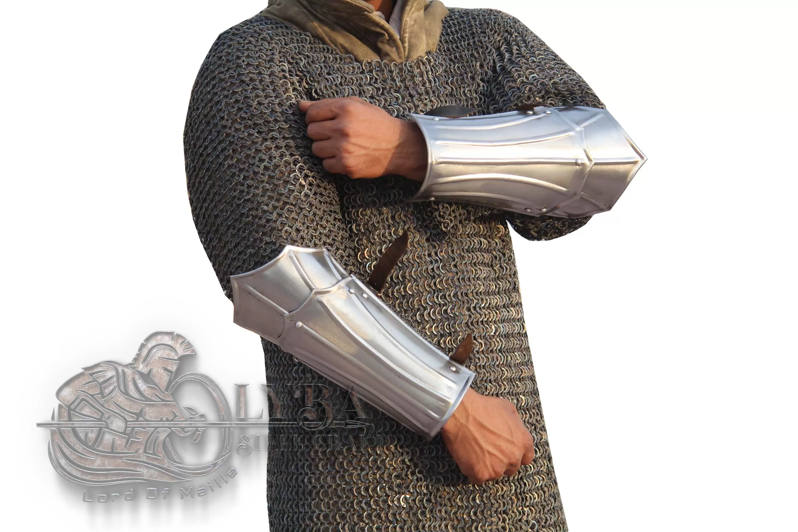 Larp bracers gothic armor for fantasy knight In 1.2mm steel / LARP Cosplay / Gift For Halloween