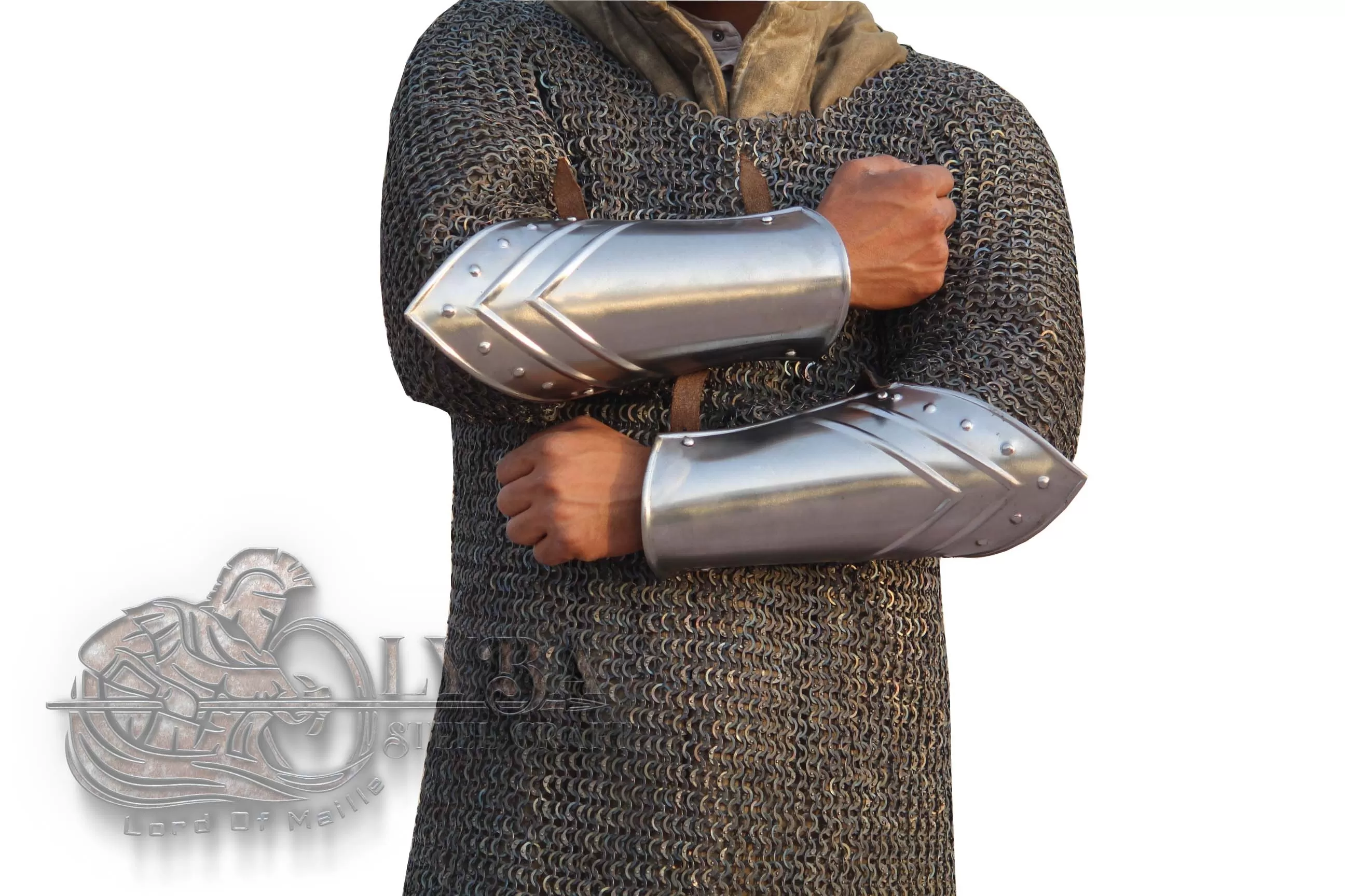 Fantacy bracers armor for fantasy knight In 1.2mm steel / LARP Cosplay / Gift For Halloween