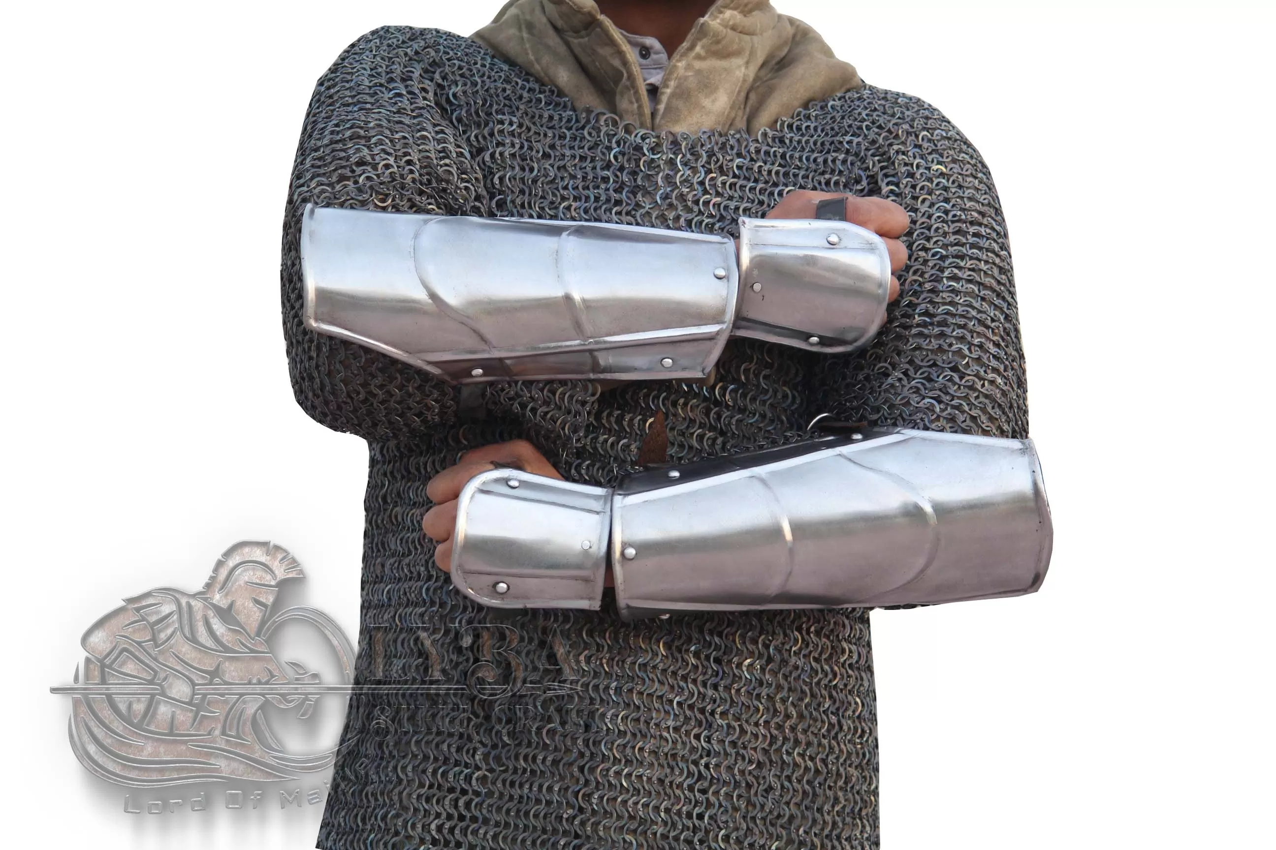 Larp Arm armor for fantasy knight In 1.2mm steel / LARP Cosplay / Gift For Halloween