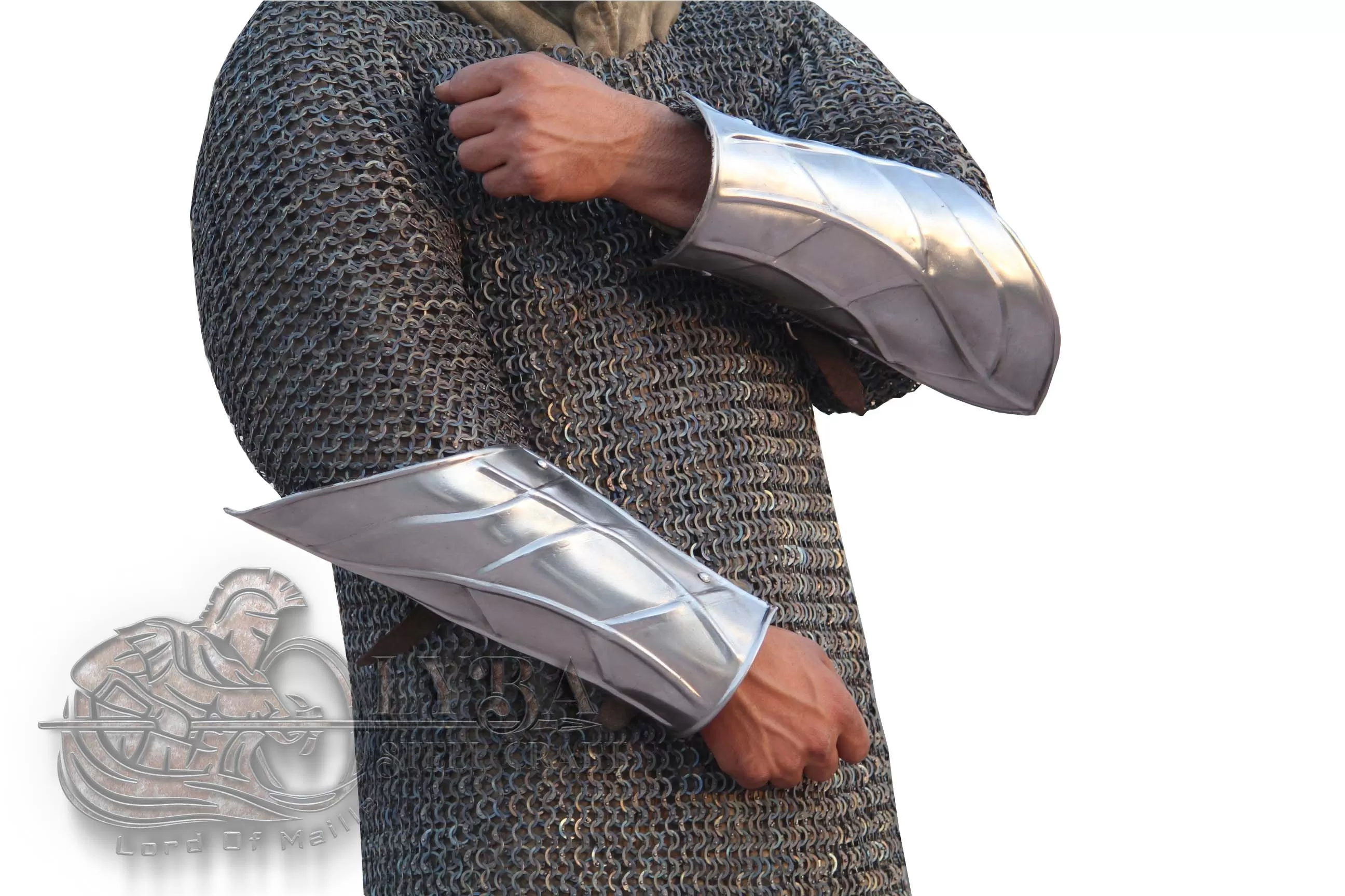 Fantasy Arm bracers for fantasy knight In 1.2mm steel / LARP Cosplay / Gift For Halloween