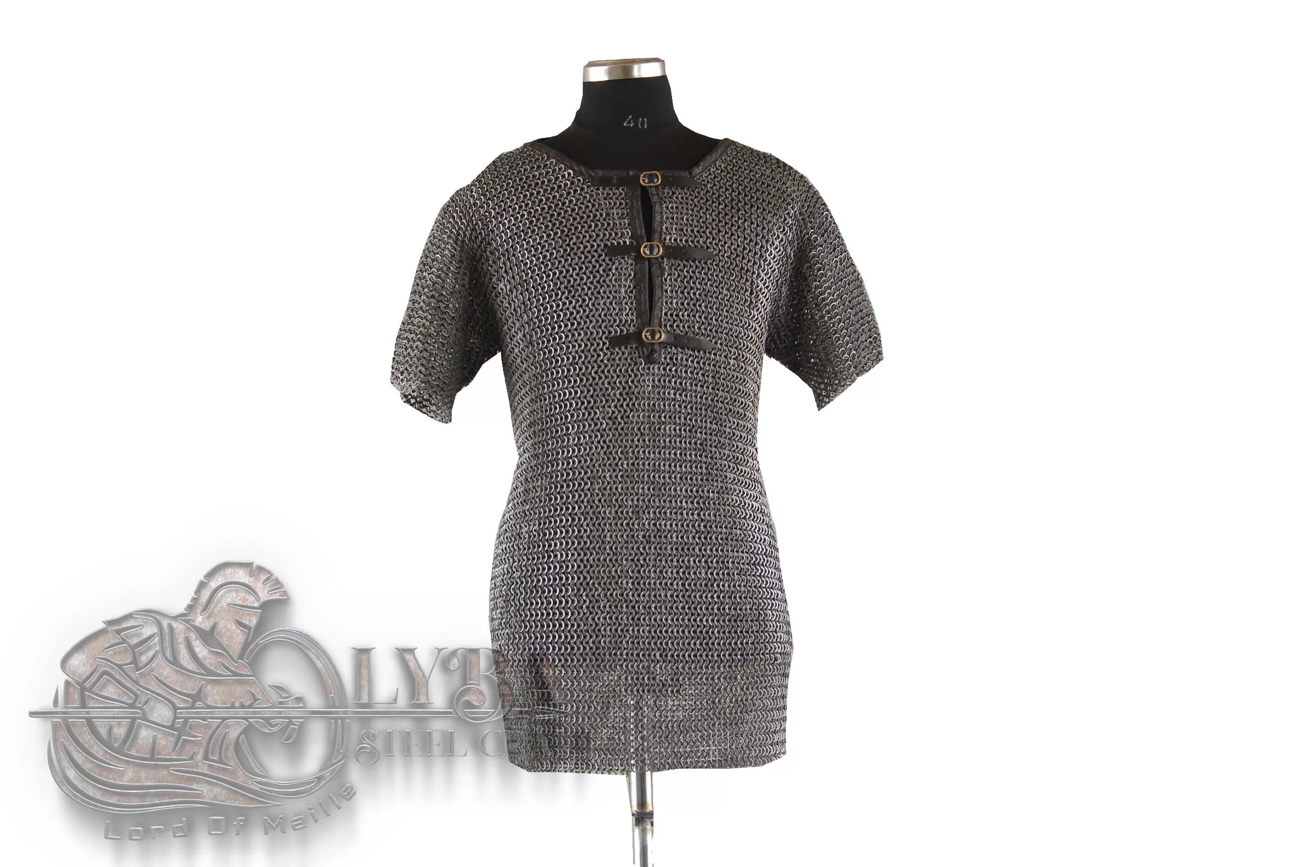 Wedge Rivet Chainmail Haubergeon – Medieval Armor Shirt | Historical Reenactment Gear Flat Ring Riveted 9mm